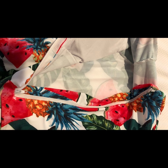 NEW! Shein Tropical and Fruit Floral One Piece swimsuit - Picture 3 of 5